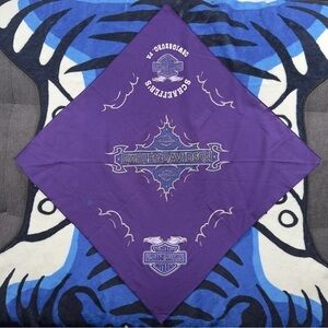 VTG 98 Harley-Davidson Purple Scarf/Bandana “Shaffer’s Orwig PA”